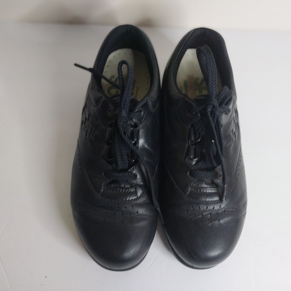 SAS Free Time Size 6.5 Leather Black Espadrilles for Women. Made In USA - Picture 2 of 13